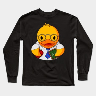 Male Teacher Rubber Duck Long Sleeve T-Shirt